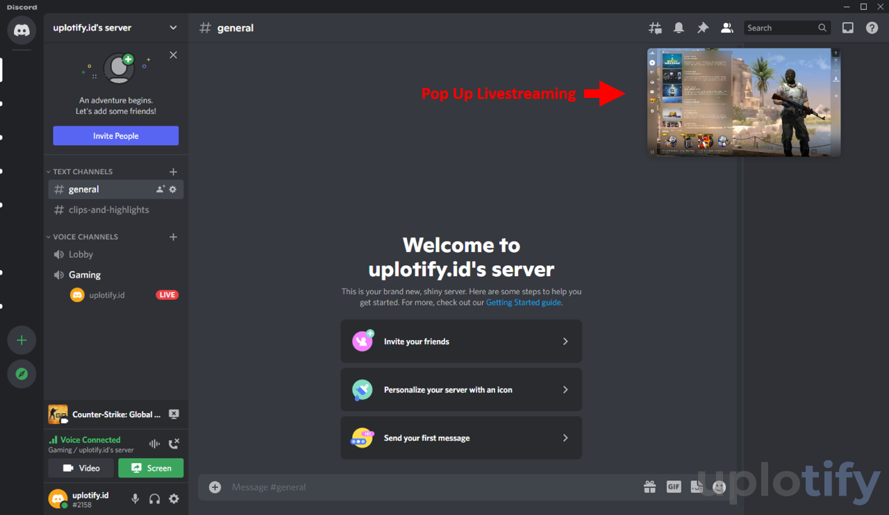 Mulai Streaming Di Discord PC