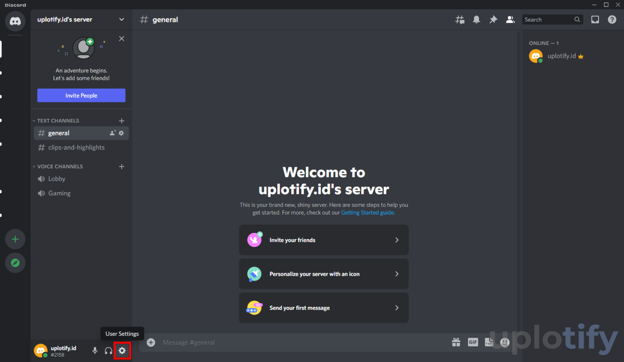 Masuk Ke Pengaturan Discord